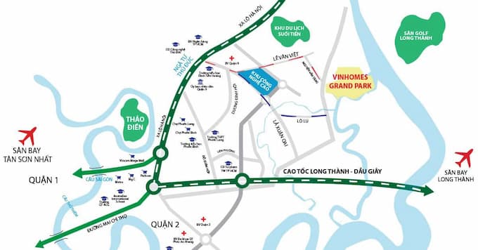 Thông tin dự án Vinhomes Grand Park về vị trí